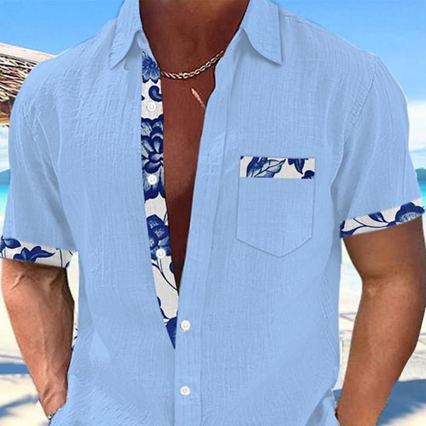 Men's Hawaiian Short Sleeve Print Shirt 80342810X