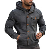 Men's Outdoor Leisure Pocket Hooded Jacket 91461150X