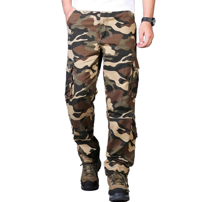 Men's Casual Outdoor Multi-Pocket Camouflage Loose Cargo Pants 47533965M