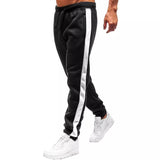 Men's Fleece Casual Side Stitching Single-strip Sports Pants 99804210X