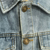 Men's Vintage Washed Lapel Denim Jacket 45852585X