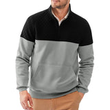 Men's Colorblock Half-Zip Outdoor Sweatshirt 68513698X