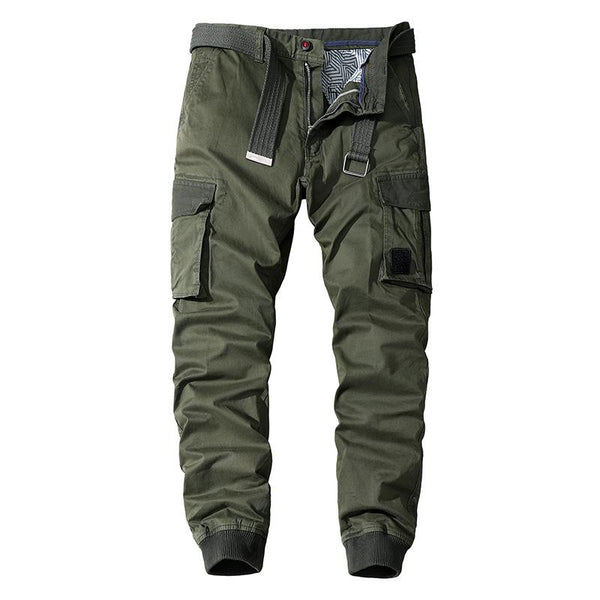 Men's Solid Color Multi-pocket Cargo Pants 24331591Z