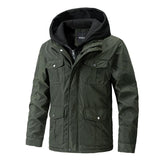 Men's Outdoor Hooded Work Jacket with Detachable Liner 52493455F