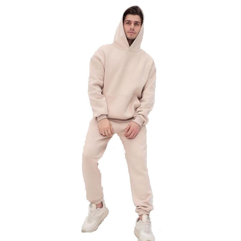 Men's Casual Street Sports Long Sleeve Pocket Hoodie Loose Sweatpants Set  20698446K