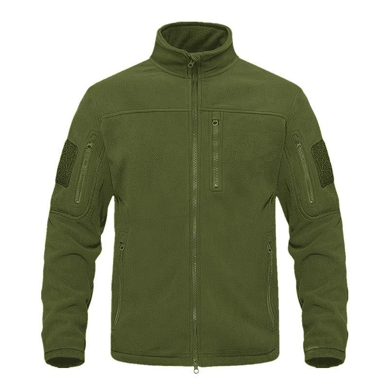 Men's Casual Outdoor Tactical Polar Fleece Stand Collar Warm Jacket 12773761M