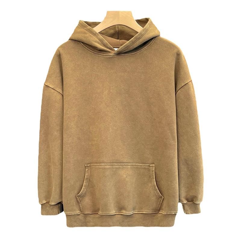 Men's Autumn and Winter Washed Cotton Hoodie 05690994U