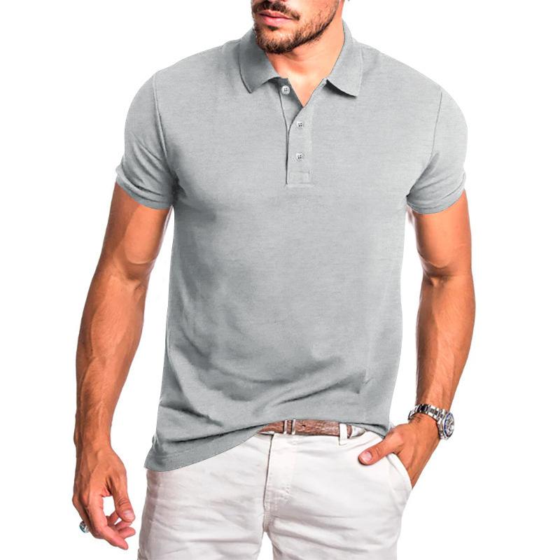 Polo de manga corta con solapa lisa para hombre 36735197Z