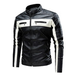 Men's Stylish Leather Motorcycle Jacket 86062197U