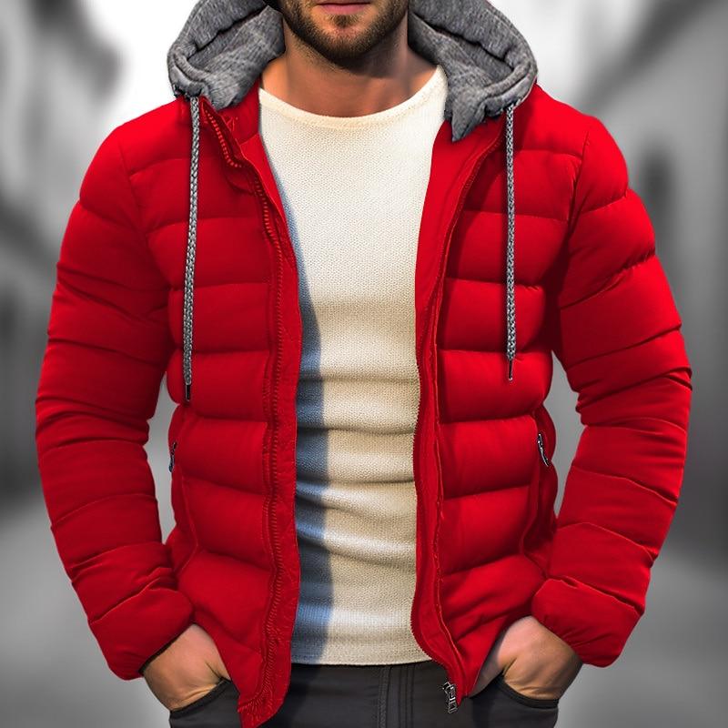 Men's Casual Hooded Long Sleeve Zipper Padded Jacket 03445570M