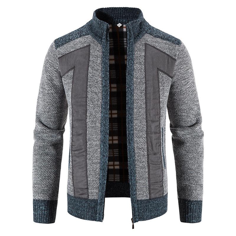 Men's Casual Stand Collar Knitted Jacket 88685440F