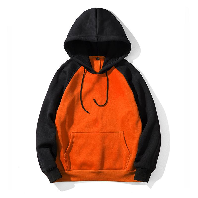 Men's Retro Classic Casual American Street Colorblock Hoodie 09956399K