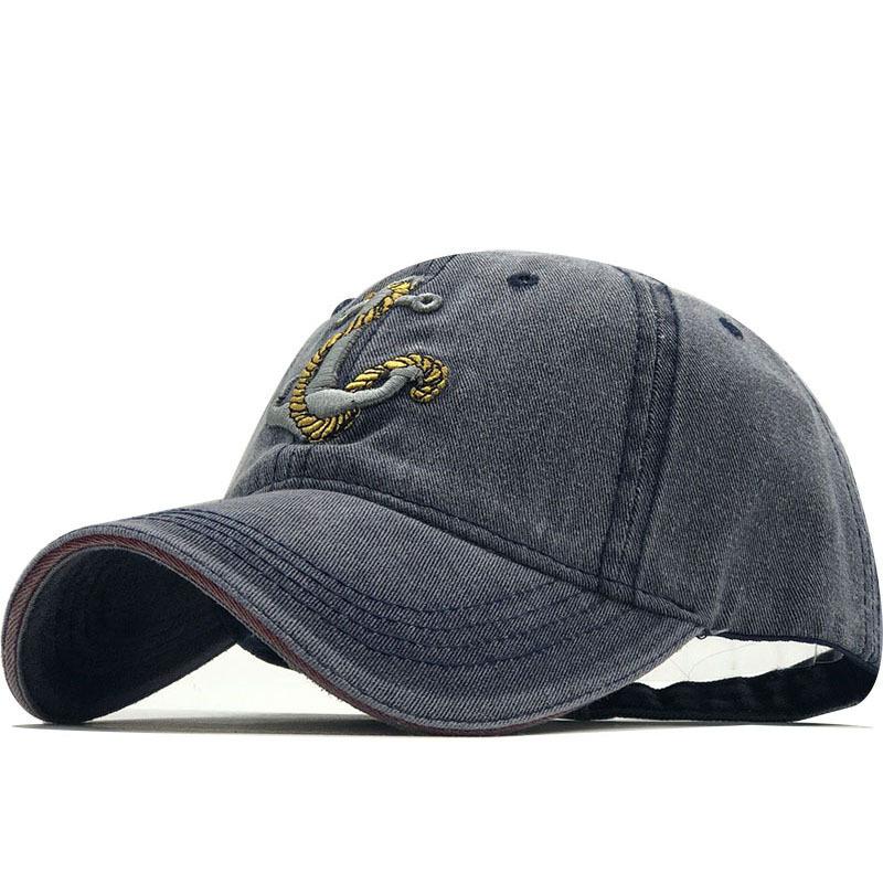 Men's Vintage Anchor Embroidered Baseball Cap 75075229TO