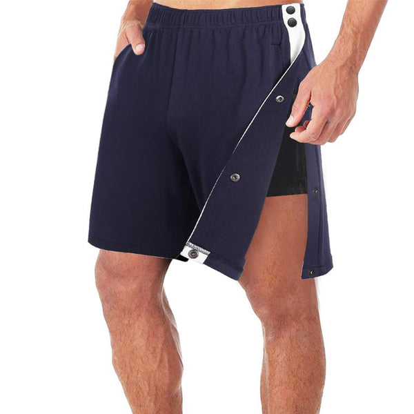 Men's Loose Casual Sports Pants Solid Color Shorts 02172394X