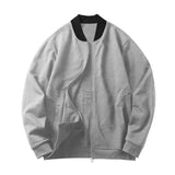 Men's Casual Baseball Collar Zip Long Sleeve Sports Sweatshirt 20235822M