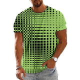 Men's Round Neck Visual Three-dimensional Printing Short-sleeved T-shirt 87286411X