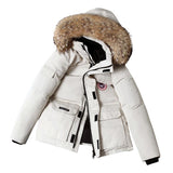 Men's Thickened Fur Collar Mid-Length Down Jacket 76535819U