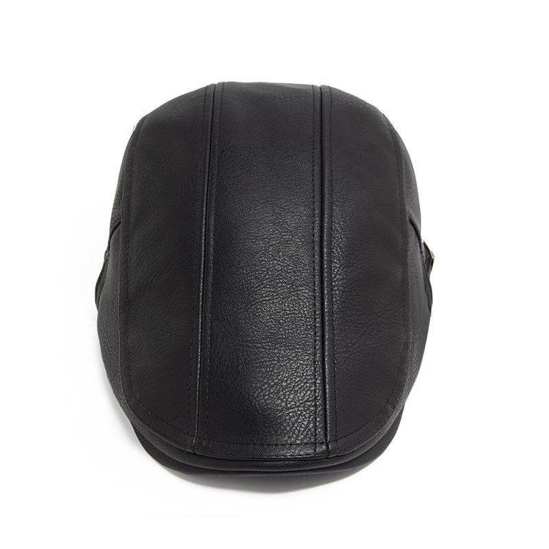 Vintage Casual Leather Beret for menn 05708606TO