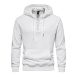 Men's Solid Cotton Loose Fit Hoodie 91105214X