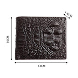 Men's Short Vintage Crocodile Head Multi-Card Wallet 72231672U