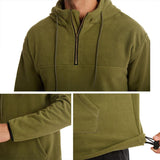 Men's Casual Solid Color Polar Fleece Long Sleeve Hoodie 31102799Y