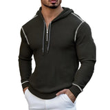 Men's Waffle Casual Zip-Up Hoodie 83890929X