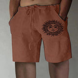 Men's Casual Printed Drawstring Loose Shorts 47967519M