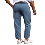 Men's Solid Color Straight Suit Pants 40253265Z