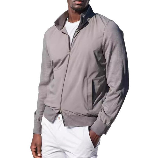 Men's Solid Color Zipper Sun Protection Jacket 91015468X