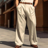 Men's Casual Solid Color Suit Pants 33559897X