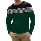 Men's Retro Casual Round Neck Printed Long Sleeve T-Shirt 43559733TO