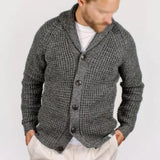 Men's Casual Solid Color Lapel Cardigan 25383307Y