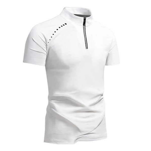 Men's Casual Quick-drying Breathable Stand-collar T-shirt 93148696X