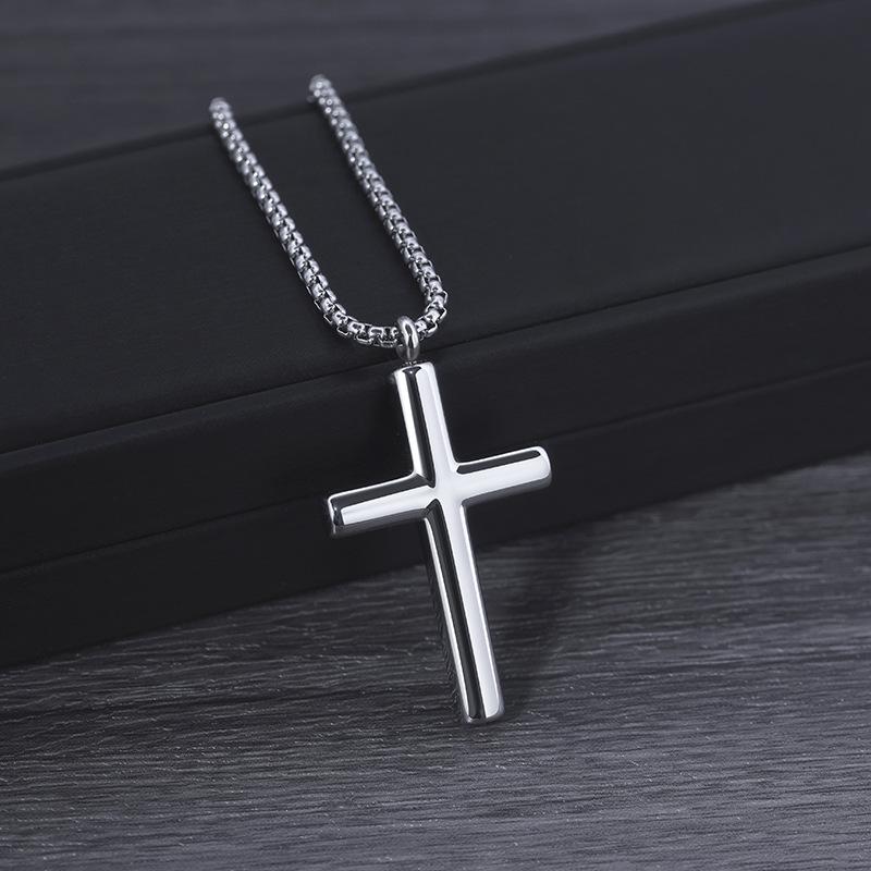 Casual Retro Simple Cross Necklace 96782856TO