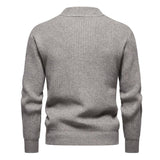 Men's Solid Color Crew Neck Knitted Pullover Sweater 26547754X