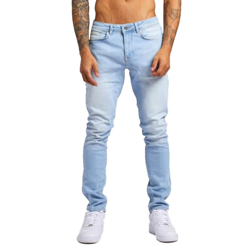 Men's Casual Washed Slim High Waist Jeans 50637960M