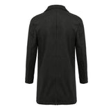 Men's Solid Color Double Breasted Trench Coat 18880985X