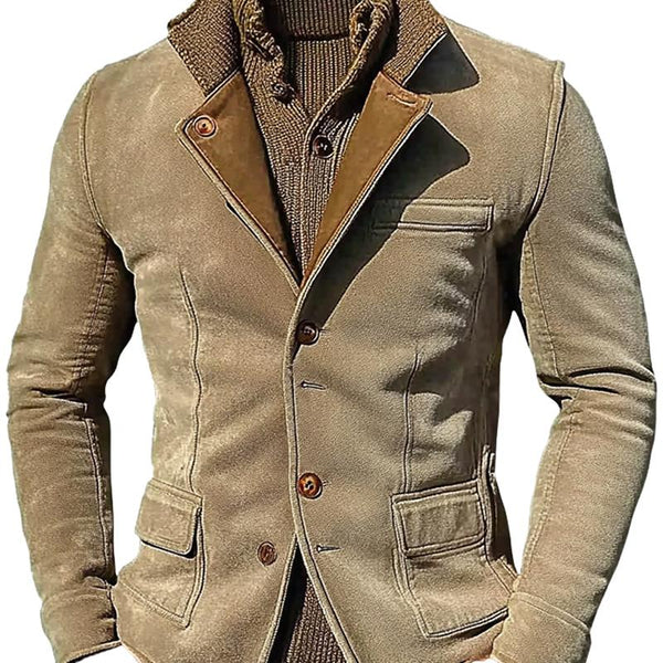 Men's Suede Stand Collar Jacket 90701215U