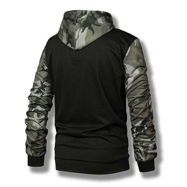 Men's Outdoor Camouflage Print Zipper Pocket Hoodie 26807306X