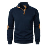 Men's Stand Collar Colorblock Casual Jacquard Sweatshirt 29854596X