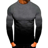 Men's Printed Sleeves Round Neck Long Sleeve T-Shirt 73347434U