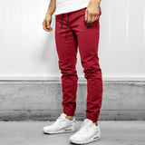 Men's Casual Sports Solid Color Cargo Trousers 10287181Y