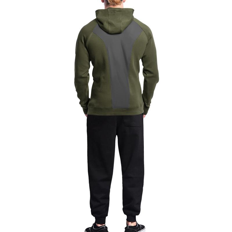 Men's Casual Sports Hooded Sweatshirt and Pants Set 40449104Y