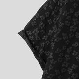 Men's Casual Loose 3D Embossed Lapel Short-sleeved Shirt 94523937M