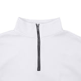 Men's Casual Solid Color Fleece Zipper Stand Collar Loose Sweatshirt 22895255M