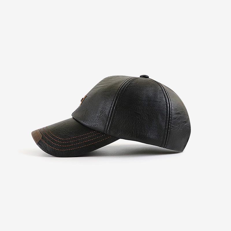 Gorra de béisbol de cuero vintage para hombre 76173467K