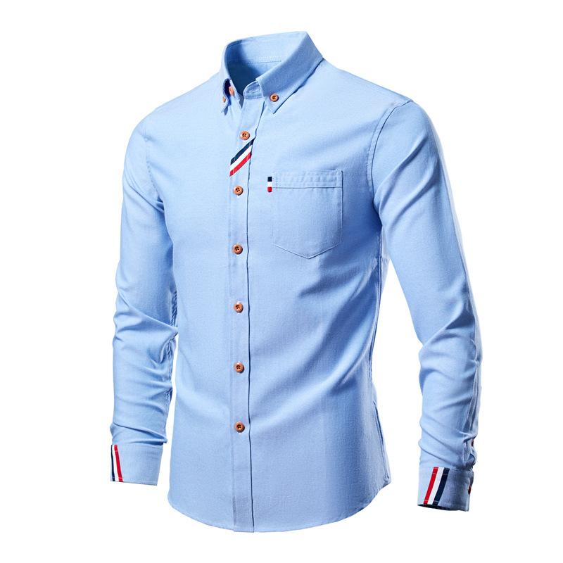 Men's Casual Multicolor Long Sleeve Shirt Loose Shirt 70485716X