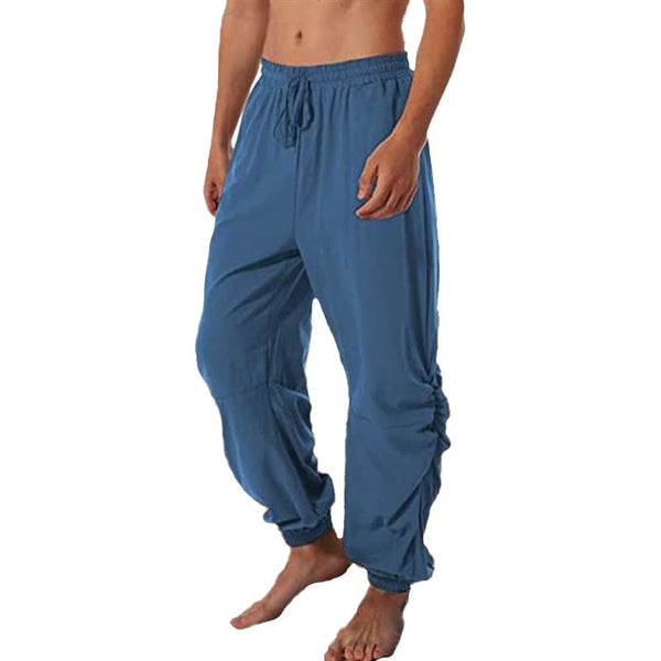 Men's Casual Solid Color Drawstring Pants 44574319Y