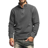 Men's Solid Color Stand Collar Long Sleeve Sweatshirt 26813846X