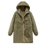 Men's Retro Plush Lined Warm Hooded Cargo Coat 29000711Y